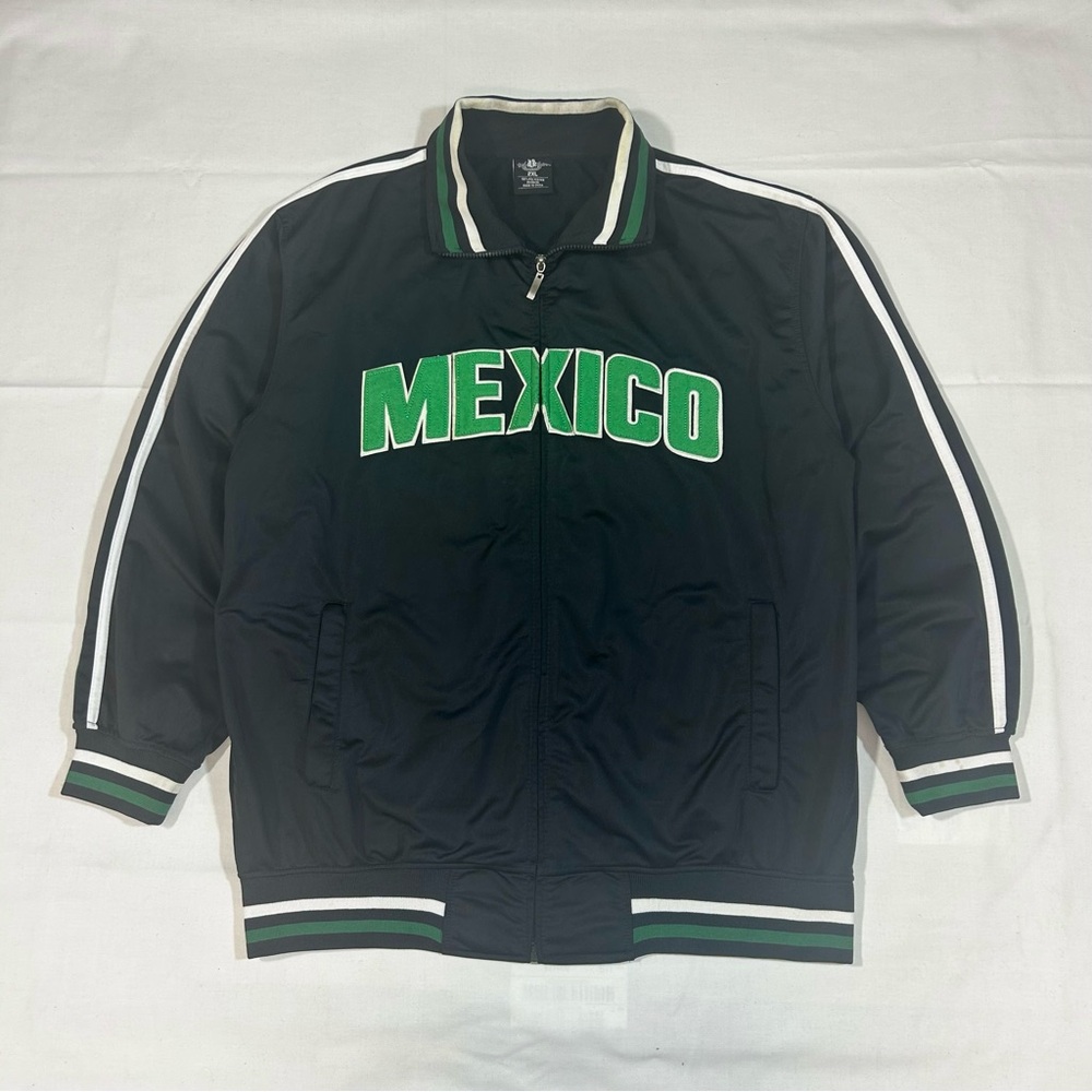 Urban Couture Mens 2XL Mexico Full Zip Track Jacket Sportswear Soccer Team Black